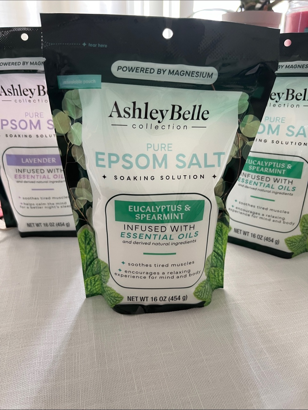 Eucalyptus & Spearmint Epsom Salt Soak - White/Green